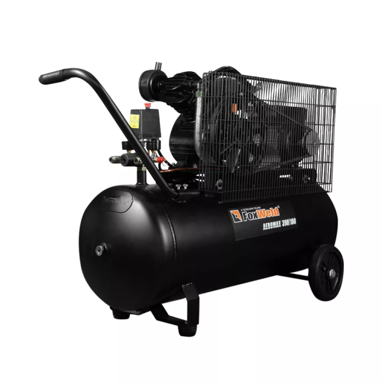 Компрессор масляный ременной AEROMAX 390/100 FoxWeld купить в Тюмени