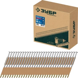 ЗУБР SN21 80 х 3.1 мм, реечные гвозди рифленые оцинкованные, 2010 шт (305396-80)