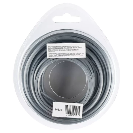 Леска для триммера армированная алюминием квадратная, 2,0мм х 15м, блистер ALUFLEX Denzel 96833 купить в Тюмени