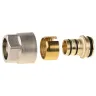 Соединитель GENERAL FITTINGS для металлопластиковых труб, евроконус, никелированная латунь, 3/4" / 20 мм x 2,0 мм 51047-3/4-20 купить в Тюмени