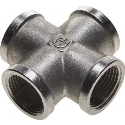 Крестовина GENERAL FITTINGS никелированная латунь, г/г/г/г, 3/4" 51048-3/4