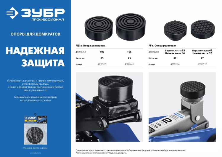 Опора резиновая для домкрата серия ПРОФЕССИОНАЛ купить в Тюмени
