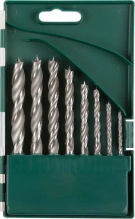 Набор сверл по дереву, KRAFTOOL 29400-H8, 8шт(3-10мм), двухленточных, спиральных 29400-H8 купить в Тюмени