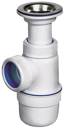 Сифон ЗУБР &quot;ЭКСПЕРТ&quot; колбовый для моек и раковин, выпуск - нержавеющая чашка 51813 купить в Тюмени