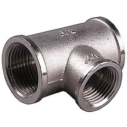 Тройник GENERAL FITTINGS переходной, никелированная латунь, г/г/г, 3/4&quot;-1/2&quot;-3/4&quot; 51060-3/4-1/2-3/4 купить в Тюмени