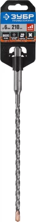 Бур ЗУБР "ПРОФЕССИОНАЛ" по бетону, хвостовик "SDS-Plus", самоцентрирующий наконечник, спиральS4, 6x210мм 29314-210-06_z01 купить в Тюмени