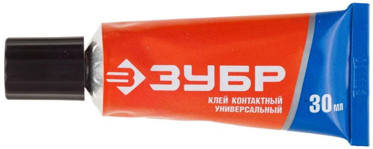 Клей ЗУБР контактный универсальный, в тубе, 30 мл 41924 купить в Тюмени