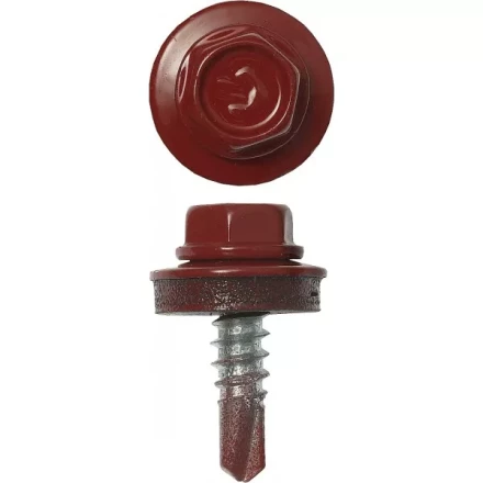 Саморезы ЗУБР &quot;ПРОФЕССИОНАЛ&quot; окраш., RAL 3003 рубин.-красн., для крепл. кров. матер. к металл. констр., 5.5x19мм, 500шт 4-300315-55-019-3003 купить в Тюмени