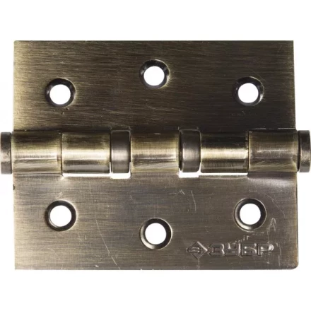 Петля универсальная ЗУБР &quot;ЭКСПЕРТ&quot;, 2 подшипника, цвет ст. латунь (AB), с крепежом, 75х63х2,5мм, 2 шт 37601-075-5 купить в Тюмени