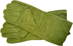 Краги сварщика пятипалые (зелёные) купить в Тюмени