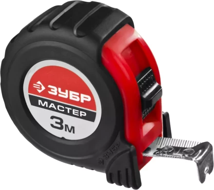 Рулетка ЗУБР &quot;МАСТЕР&quot;, обрезиненный корпус, на карточке, 3м/16мм 34055-03-16_z02 купить в Тюмени