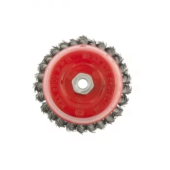 Щетка для УШМ, 125 мм, М14, &quot;чашка&quot;, крученая проволока 0,8 мм  MTX 74625 купить в Тюмени