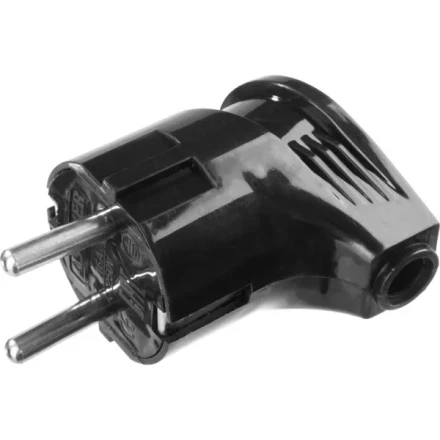 Вилка MAXElectro электрическая, 16А/220В, угловая, с заземлением, черная, STAYER 55161-B купить в Тюмени