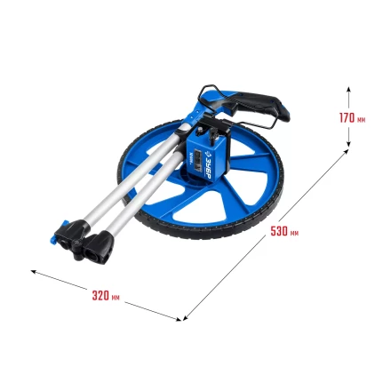 ЗУБР 0.1 - 9999 м, измерительное колесо, (курвиметр) со складной алюминиевой рукояткой, Профессионал (34880) купить в Тюмени