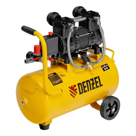 Компрессор безмасл. малошумный DLP-950/24, 950Вт,24 л, 2850 об/мин, 170 л/мин// Denzel 58142 купить в Тюмени