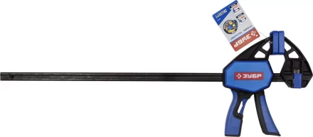 Струбцина ЗУБР&quot;ПРОФЕССИОНАЛ&quot;ручная пистолетная, корпус нейлон,армир фиберглассом,двухкомп ручки,метал рейка,450/645мм,150кгс 32243-45 купить в Тюмени