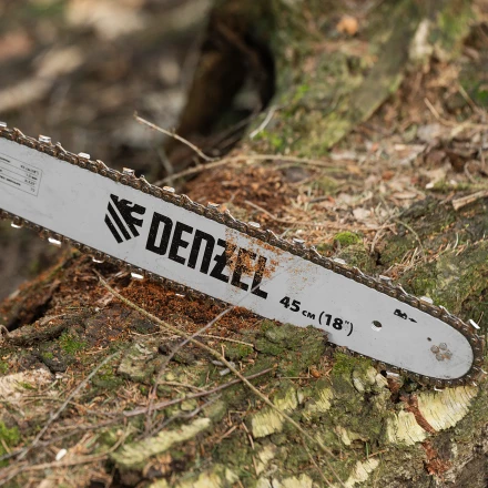 Пила цепная бензиновая Denzel DS-5218, шина 45 см, 52 см3, 3 л.с, шаг 0,325, паз 1,5 мм, 72 звена 95237 купить в Тюмени