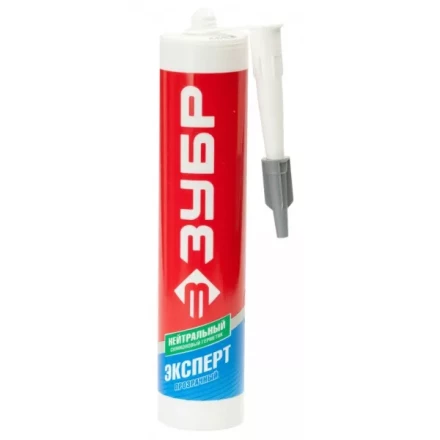 Герметик силиконовый ЗУБР "ЭКСПЕРТ" прозрачный, нейтральный, 280мл 41237-2 купить в Тюмени