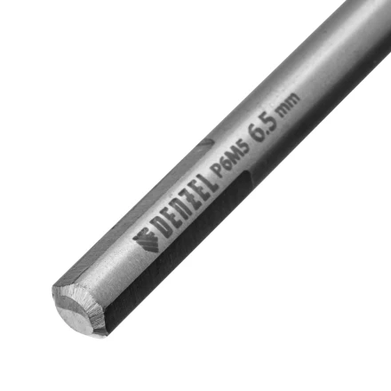 Сверло спиральное по металлу Denzel 6,5 х 148 мм, Р6М5, Golden Tip, удлиненное, 718257 купить в Тюмени