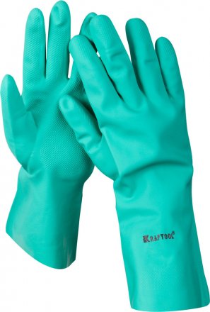 Перчатки KRAFTOOL маслобензостойкие, нитриловые, повышенной прочности, с х/б напылением, размер XXL 11280-XXL купить в Тюмени
