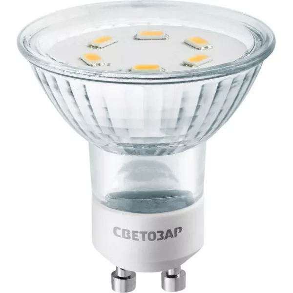 Лампа СВЕТОЗАР светодиодная "LED technology", цоколь GU10, яркий белый свет (4000К), 220В, 3Вт (25) 44565-25_z01 купить в Тюмени