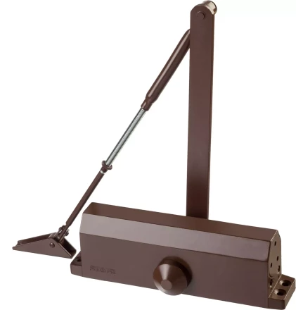 Доводчик дверной STAYER, для дверей массой до 100 кг, цвет коричневый 37917-100 купить в Тюмени