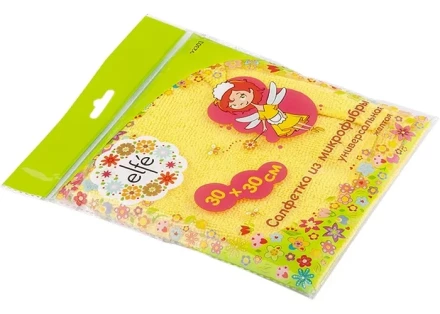 Салфетка универсальная из микрофибры голубая 300х300 мм Elfe 92302 купить в Тюмени