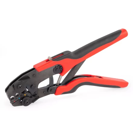 Пресс-клещи КВТ СТВ+5 с 5 матрицами МПК для опрессовки разъемов, втулочных, изолированных и неизолированных наконечников (набор) (89227) купить в Тюмени