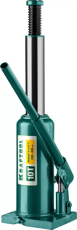 Домкрат гидравлический бутылочный "Kraft-Lift", сварной, 10т, 230-456мм, KRAFTOOL 43462-10 43462-10_z01 купить в Тюмени