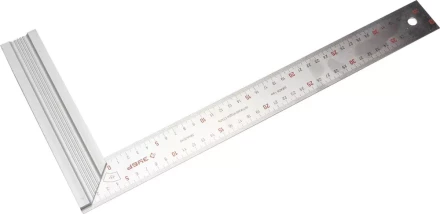 Угольник ЗУБР &quot;ЭКСПЕРТ&quot; столярный, усиленная алюминиевая рукоятка, нержавеющее полотно 37мм, длина 400мм 34394-40 купить в Тюмени