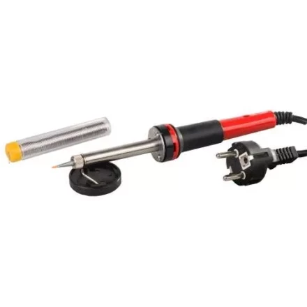 Паяльник MATRIX 30W (220В) класса защиты 1 с индикатором напряжения и медным острым наконечником с защитным покрытием 913043 купить в Тюмени