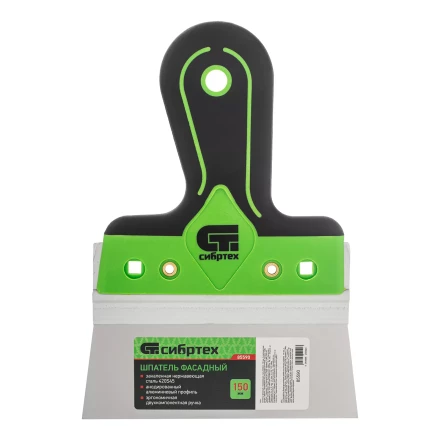 Шпатель фасадный Сибртех, нержавеющая сталь 420S45, 150 мм, 2-компонентная ручка, 85590 купить в Тюмени