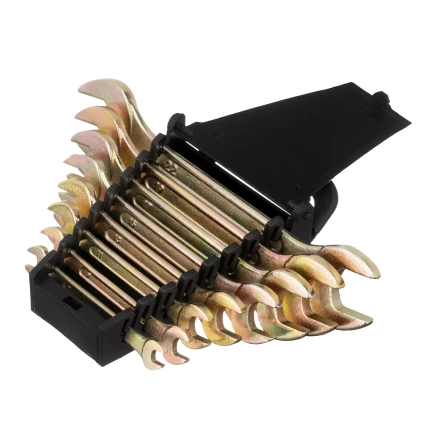 Набор ключей рожковых 6-22 мм, 8 шт, желтый цинк Сибртех 15280 купить в Тюмени