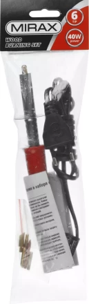 Прибор для выжигания MIRAX с набором насадок, 40 Вт, 6шт 55430-H6 купить в Тюмени