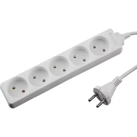 Удлинитель &quot;TOPELECTRO&quot; электрический, ПВС 2х1мм2, 5 гнезд, 3500 Вт, 1.5м, STAYER 55050-1.5 купить в Тюмени