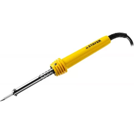 Паяльник MAXTerm с пластмассовой рукояткой, жало - конус, STAYER 55305-30, 30 Вт 55305-30 купить в Тюмени