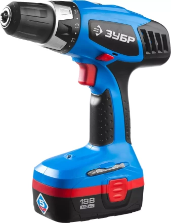 Дрель-шуруповерт 2 АКБ ЗДА-18-2 КИН20 серия ПРОФЕССИОНАЛ купить в Тюмени