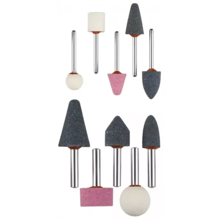 Набор ЗУБР "МАСТЕР": Абразивные минишарошки-насадки для гравера и дрели, хвостовик d 3,2мм,  d 6мм 35998-H10 купить в Тюмени