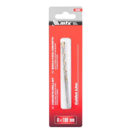 Сверло по бетону Matrix Golden Line, 6 х 100 мм цилиндрический хвостовик, 708069 купить в Тюмени