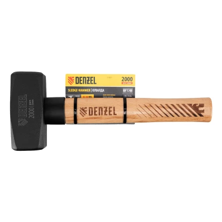 Кувалда, 2000 г Denzel, кованая головка, буковая рукоятка 11021 купить в Тюмени