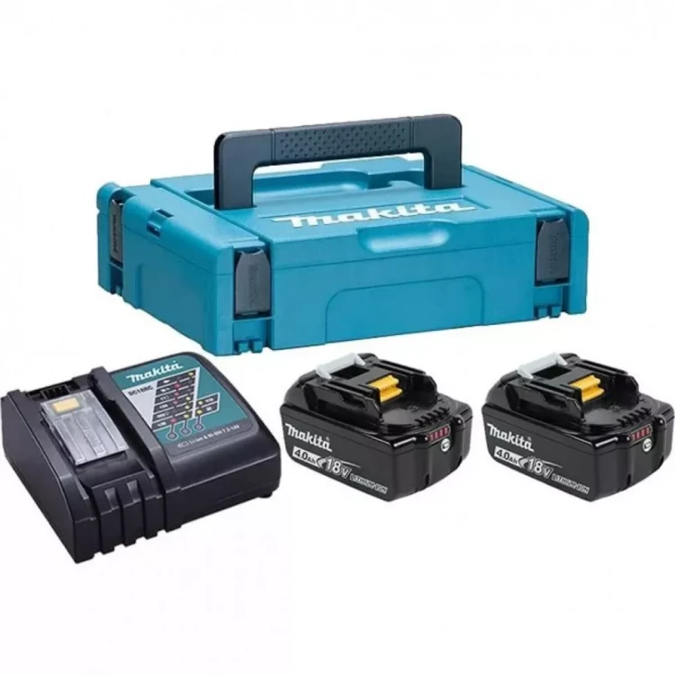 Набор 2 аккумулятора Makita BL 1840B 198310-8, 4 Ач и Зарядное устройство DC 18 RC в MakPac купить в Тюмени