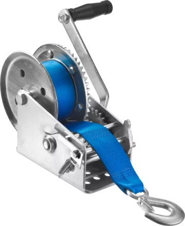Лебедка ручная барабанная ЗУБР &quot;ПРОФЕССИОНАЛ&quot;, тяговая, ленточная, 1,1т, 10м 43115-1.1 купить в Тюмени