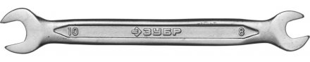 Ключ ЗУБР &quot;МАСТЕР&quot; гаечный рожковый, Cr-V сталь, хромированный, 8х10мм 27010-08-10 купить в Тюмени