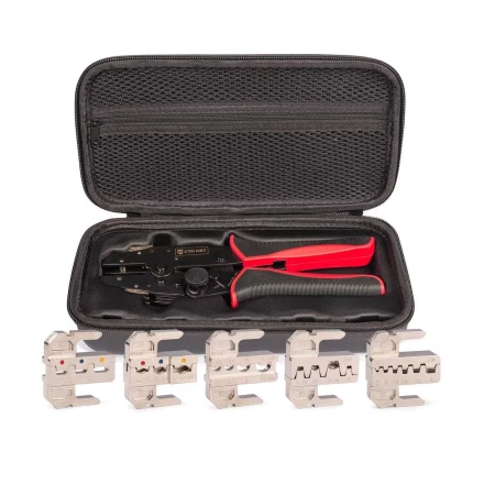 Пресс-клещи КВТ CTD+5 с механизмом быстрой смены матриц: комплект из 5 шт. для опрессовки (набор) (101859) купить в Тюмени