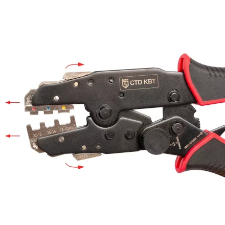 Пресс-клещи КВТ CTD+5 с механизмом быстрой смены матриц: комплект из 5 шт. для опрессовки (набор) (101859) купить в Тюмени