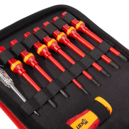 Набор диэлектрического инструмента электрика КВТ НИИ-22, 12 предметов (88962) купить в Тюмени