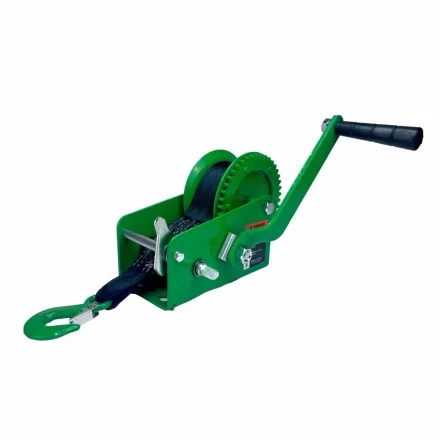 Лебедка ручная барабанная HITCH HW 900 900 кг лента 10 м (SZ073177) купить в Тюмени