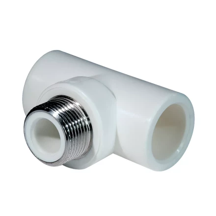 Тройник комб. PP-R НР 20мм х 1/2 белый (40/120) 45455 купить в Тюмени