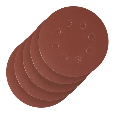 Круг абразивный на ворсовой подложке под &quot;липучку&quot;, перфорированный, P 320, 125 мм, 5 шт Сибртех 738137 купить в Тюмени