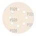 Круг абразивный на ворсовой подложке под &quot;липучку&quot;, перфорированный, P 320, 125 мм, 5 шт Сибртех 738137 купить в Тюмени